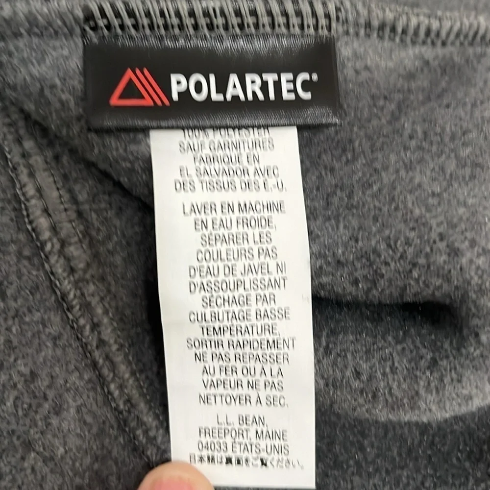 LLBean gray fleece vest, large tall